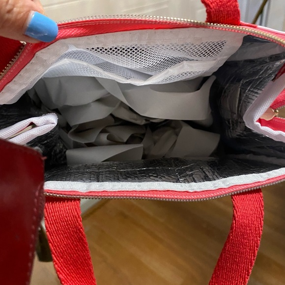 Kate Spade Insulated Lunch Tote Cooler Thermal Bag - New Pink 🍓 Print!! - Picture 3 of 9